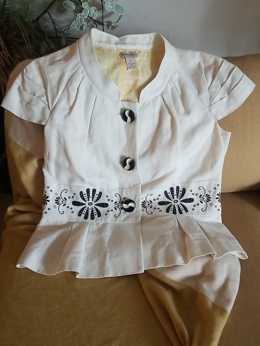 elevenses Yellow Polka Dot Lined Dress/Top
